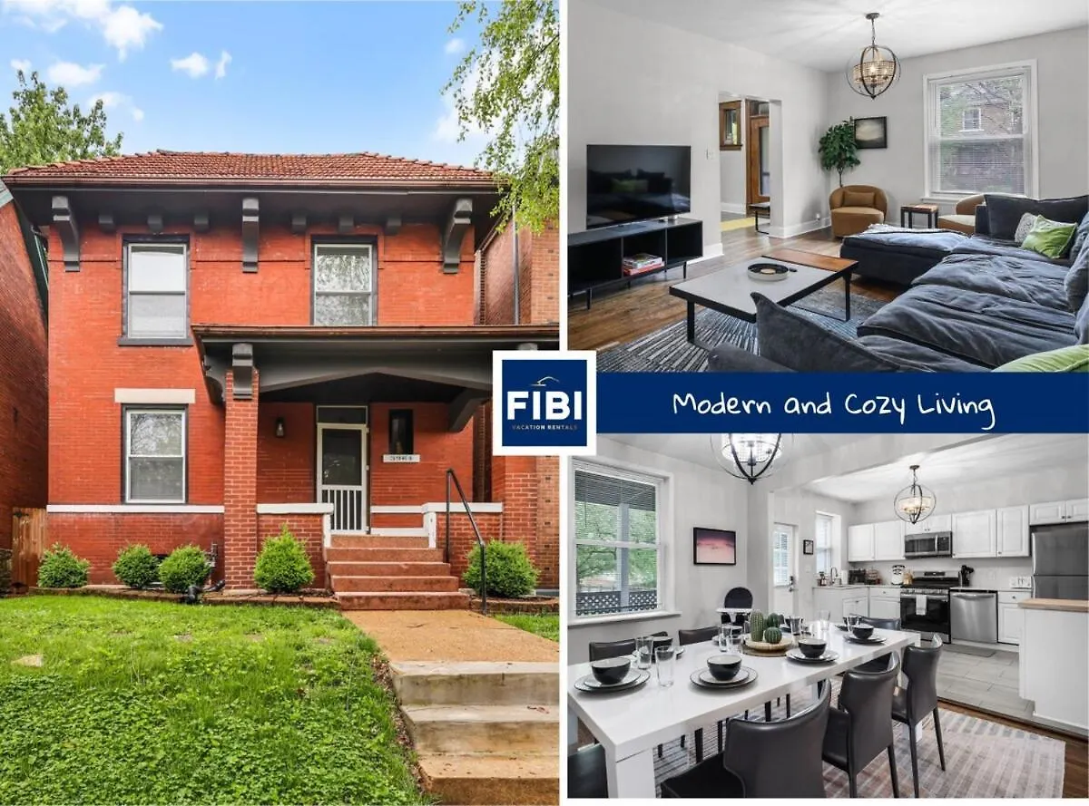 圣路易斯Hartford Stylish 5Br Near Downtown With Private Backyard别墅